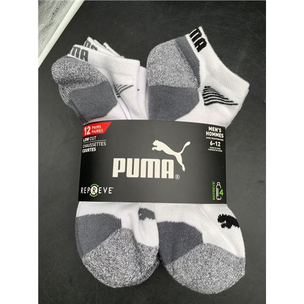 Puma Repreve Low Cut Socks, Men’s, 6-12, 12 Pairs