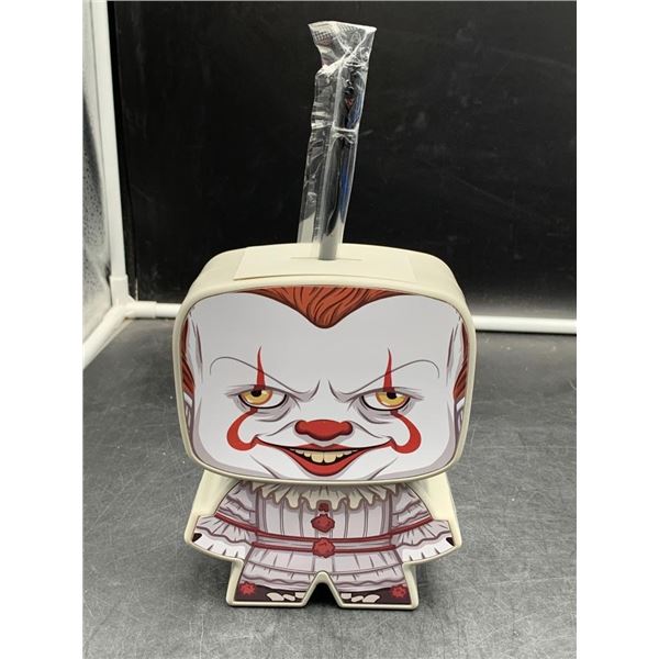 Pennywise-Themed Drink Container with Straw / Coin Bank