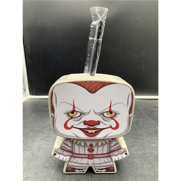 Pennywise-Themed Drink Container with Straw / Coin Bank