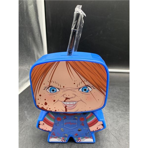 Child’s Play Chucky Themed Drink Container with Straw / Coin Bank