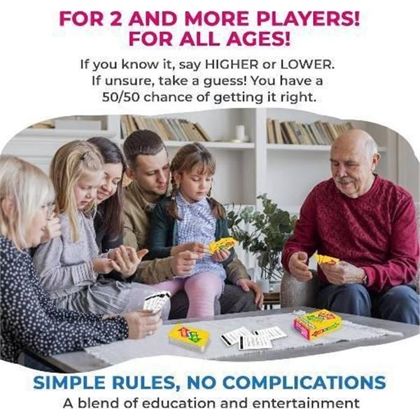 Quokka Higher or Lower Card Game for Kids and Family