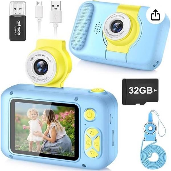 Kid Camera,ARNSSIEN Camera for Kid,2.4in IPS Screen Digital Camera,180°Flip Len