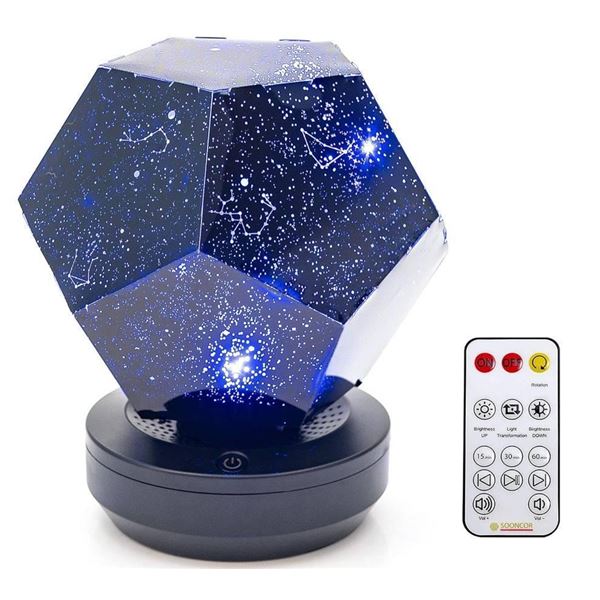 Galaxy Star LED Night Light Projector Rotating 3 Colours Adjustable Lights USB Cable Rechargeable Re
