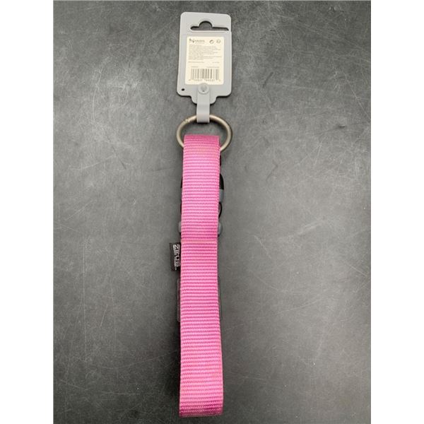 Zeus Nylon Dog Collar, XL, 1″ x 16″ to 26″ Adjustable. – Pink