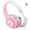 Image 1 : Lorelei X8 Wired Headphones with Microphone, Pink and White
