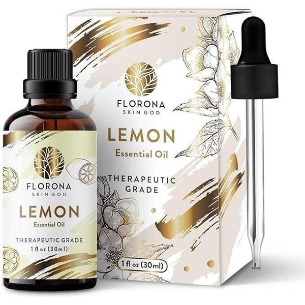 Florona Lemon Essential Oil, 118ml Therapeutic Grade
