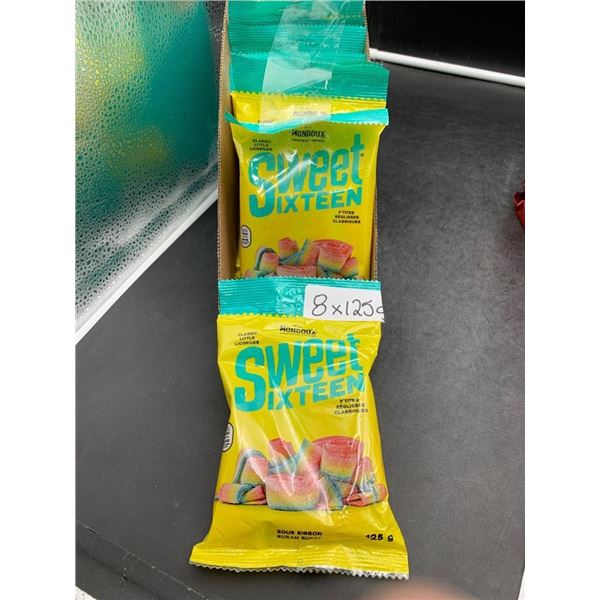 Mondoux Sweet Sixteen Sour Ribbon Candies, 8 Packs of 125g Each