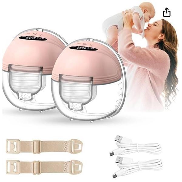S21 Wearable Breast Pump, Hands-Free, Silent, 2 Pieces