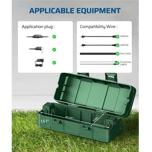 DEWENWILS Outdoor Extension Cord Cover,  Weatherproof Connection Box