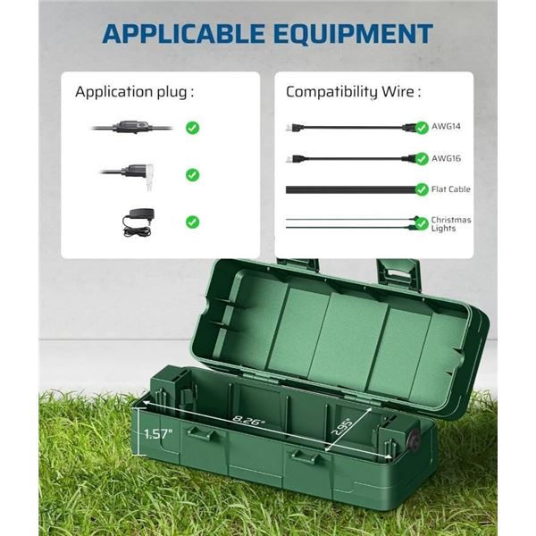 DEWENWILS Outdoor Extension Cord Cover,  Weatherproof Connection Box