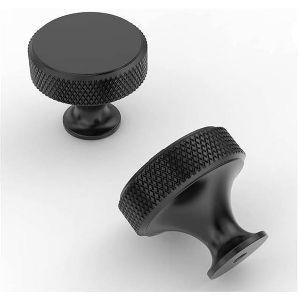 Lot of 6 Amerdeco ZH0036 Matte Black Cabinet Knobs