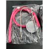 Image 2 : Set of Two Dual-Tube Stethoscopes in Pink and Black