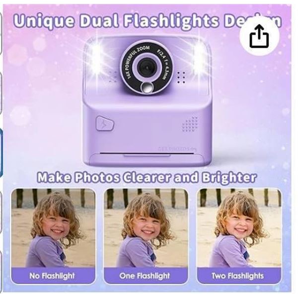 PHNIXGAM Kids Instant Digital Camera, Model X0048XR95F
