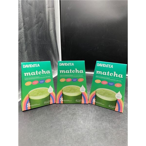 DAVIDsTEA Matcha Naturally Flavored Drink Mix, 8 Single Servings, 78g Lot of 3