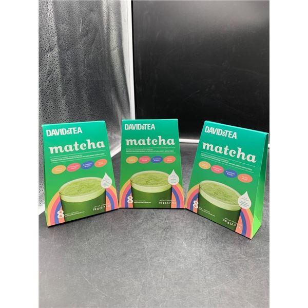 DAVIDsTEA Matcha Naturally Flavored Drink Mix, 8 Single Servings, 78g Lot of 3