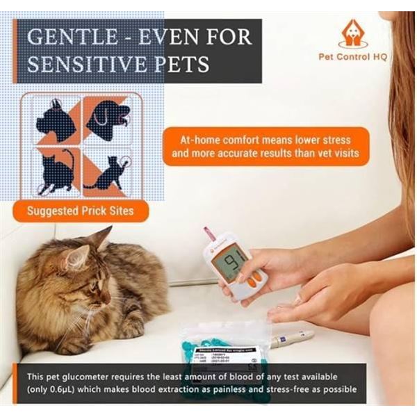 Pet Control HQ Blood Glucose Monitoring System for Dogs & Cats