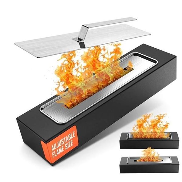 Metal Tabletop Fire Pit With Adjustable Flames for Indoor/Outdoor Use
