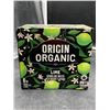 Image 2 : Origin Organic Lime Sparkling Water, 6 Cans, 355 mL Each