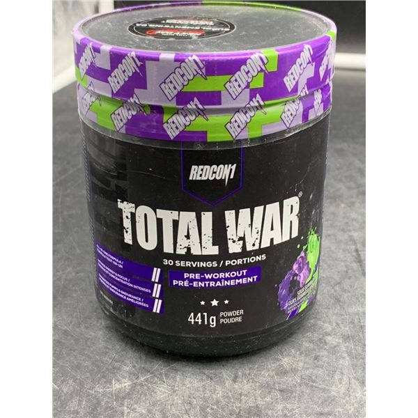 Redcon1 Total War Pre-Workout Powder, 441 g, 30 Servings Sour Gummy Bear