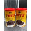 Image 1 : Fry’s Premium Cocoa Cacao 454g Canisters Lot of 2