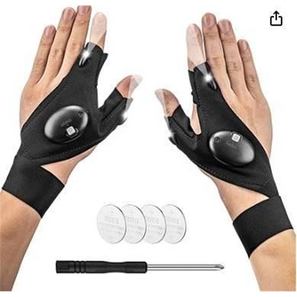 Etsfmoa LED Flashlight Glove With Battery Replacement Guidelines