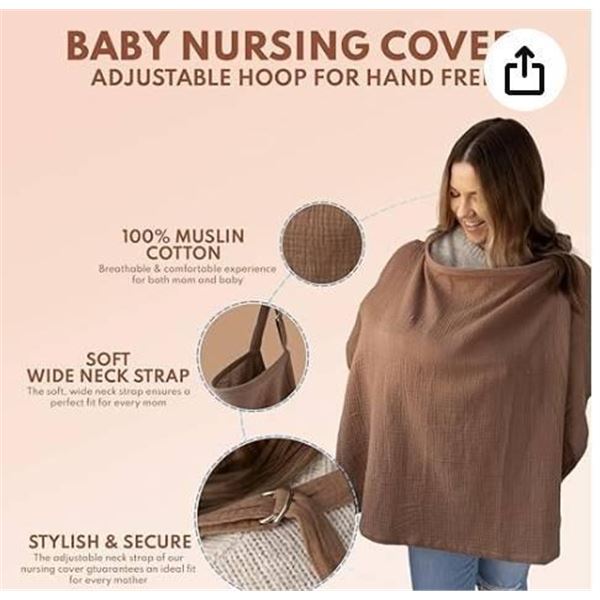 Active Baby Nursing Cover for Breastfeeding mom with Adjustable Hoop for Hand Free | Breathable Nurs