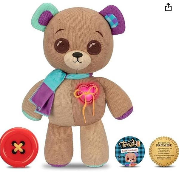 Thready Bear | Interactive 14″ Plush Teddy Bear. Make A Wish & Bear Comes to Life. Magical 
