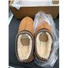 Image 1 : Shearling Lined Slippers Size 10 Tan Color