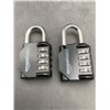 Image 1 : Amazon Basics 4-Digit Combination Padlocks, Black, Set of 2