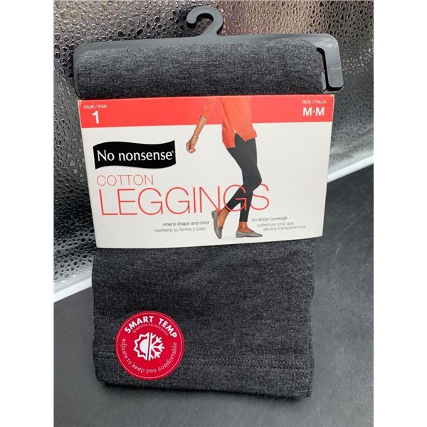No Nonsense Cotton Leggings Size M-M in Gray