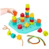 Image 1 : Battat Count & Match Pegboard With Colorful Shapes And Laces