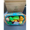 Image 3 : Plastic Toy Vegetable and Fruit Set with Basket