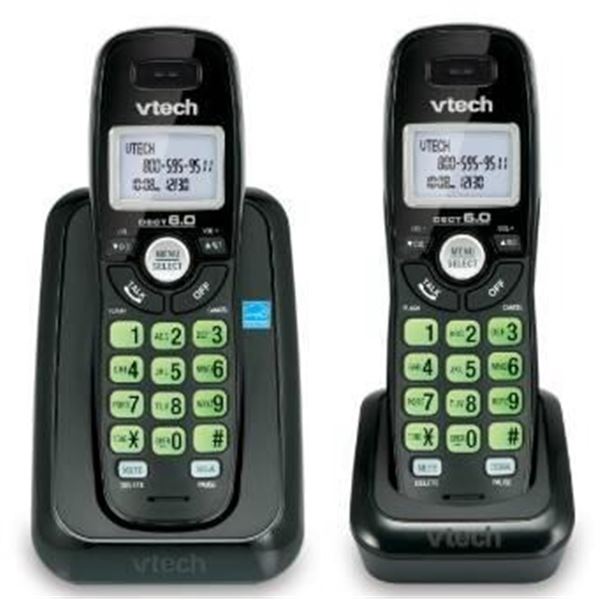 VTech C9611AL Black Cordless Telephone with 2 Handsets and Caller ID