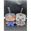 Image 1 : Chucky And Pennywise Plastic Tumbler Cups with Straws