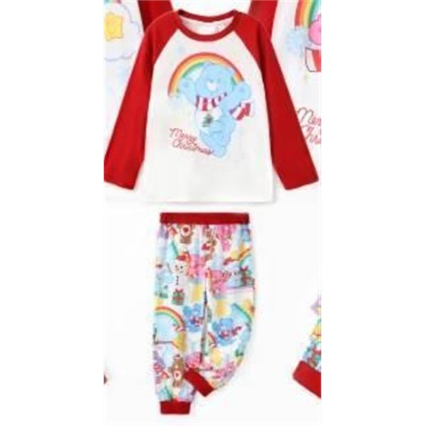 PatPat Care Bear Family Matching Christmas Kids Long-Sleeve Outfit, Size 2 Years