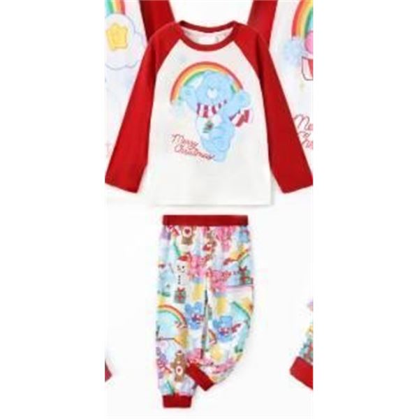 Care Bear Family Matching Christmas Rainbow Print Long-Sleeve for Kids, Size 4-5 Years