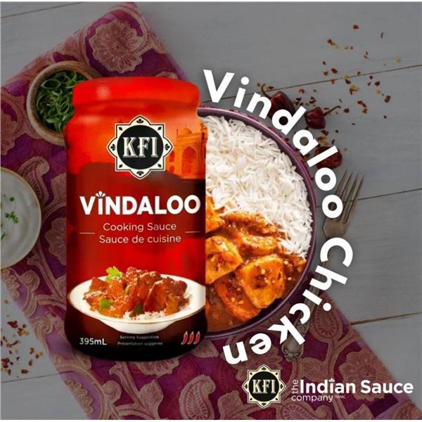KFI Vindaloo Cooking Sauce Twin Pack – 2x395ml