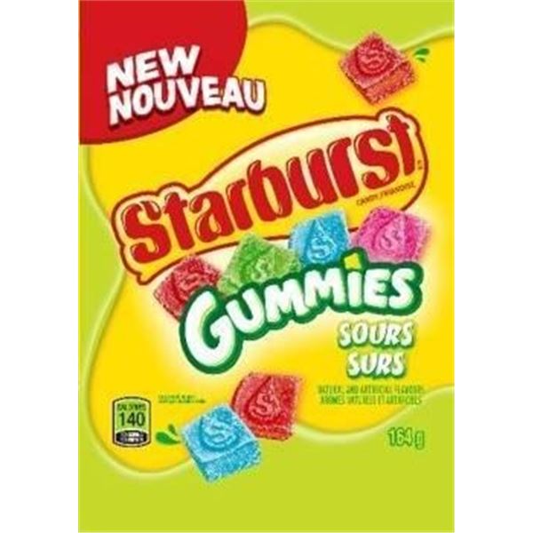 Starburst Gummies Sour Assorted Flavors 12x164g