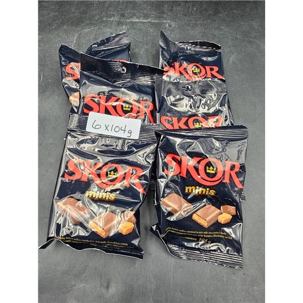 Lot of 6 Skor Minis 104g Bags