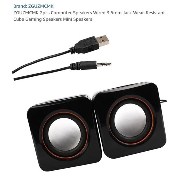 ZGUZMCMK Model 101Z Wired 2.0 Multimedia Computer Speakers with 3.5mm Jack and USB Power
