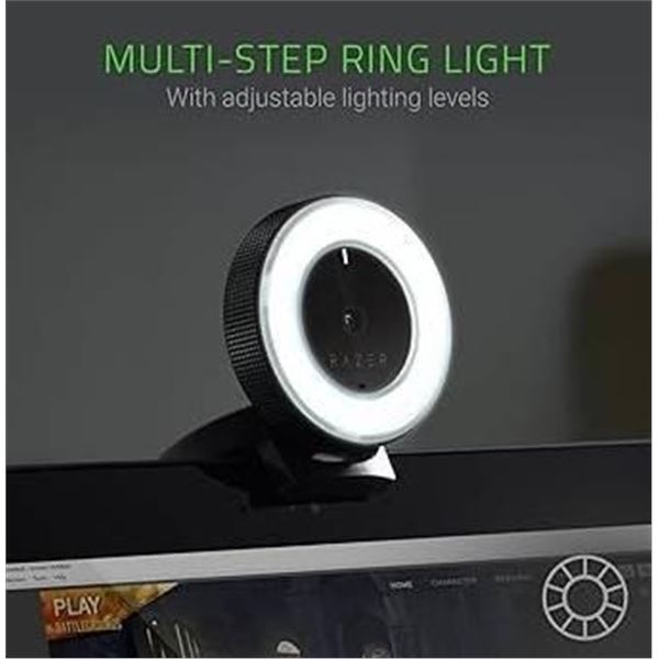 Razer Kiyo Broadcasting Camera with 720p 60FPS and Ring Light Illumination
