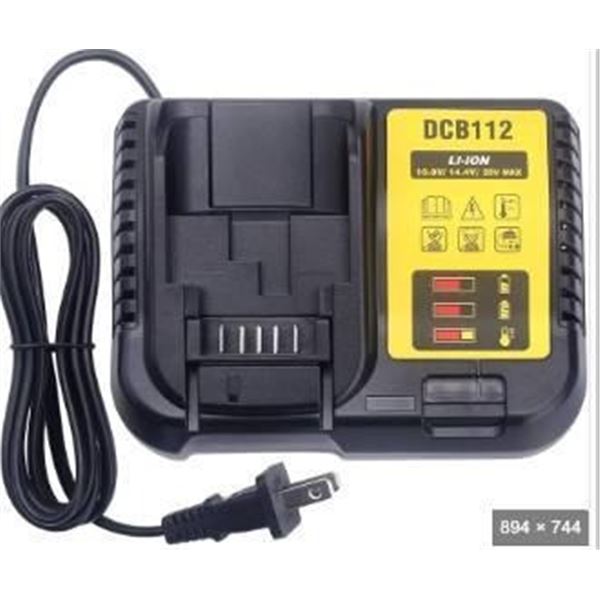 Qbmel DCB112 Rapid Charger Compatible with de-Walt 12V-20V MAX Lithium Battery Charger