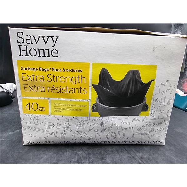 Savvy Home Extra Strength Garbage Bags – 40 Bags – 66 cm x 82.5 cm