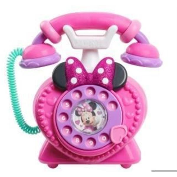Pink Minnie Mouse-Themed Rotary Toy Telephone