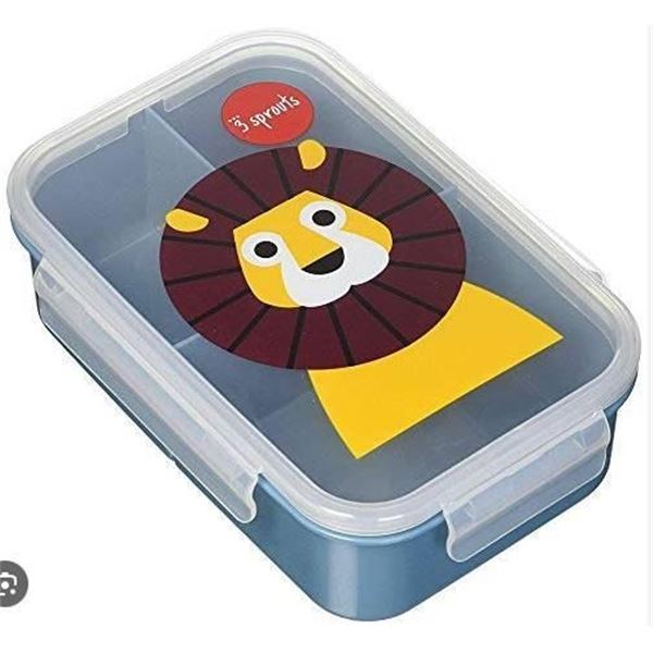 3 Sprouts Lion Design 3 compartment Lunch Bento Box