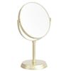 Image 1 : Amazon Basics 1X/5X Magnification Vanity Mirror, Gold Finish