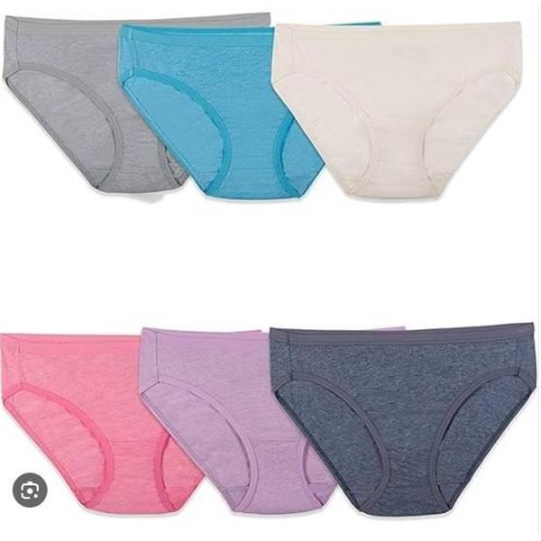 Fruit of the Loom Beyondsoft Low-Rise Briefs 6-Pack, Size 6/M, Assorted Colors