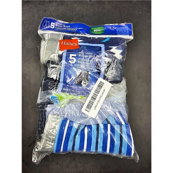 Hanes Boys’ Boxer Briefs Assorted Colors – 5 Pack