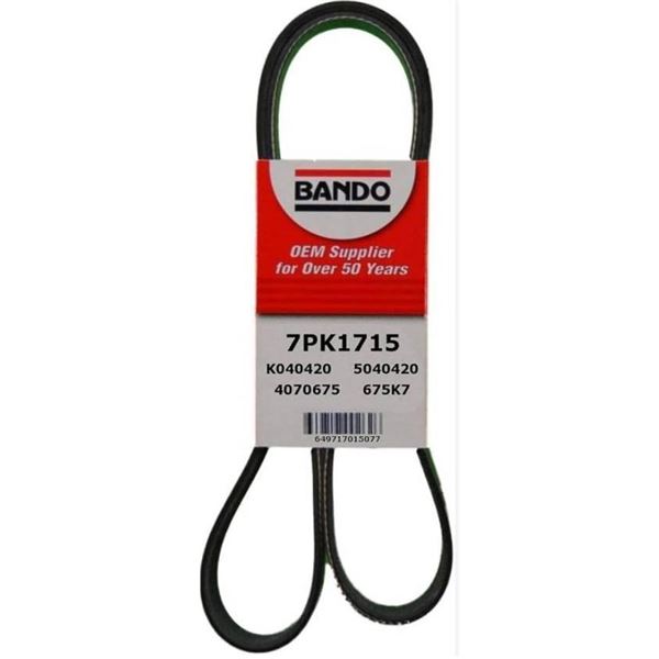 Bando 7PK1715 Drive Belt with Model Numbers K070677 and 5070675