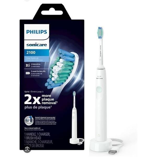 Philips Sonicare 2100 Electric Toothbrush with 1 Brush Head and Charger